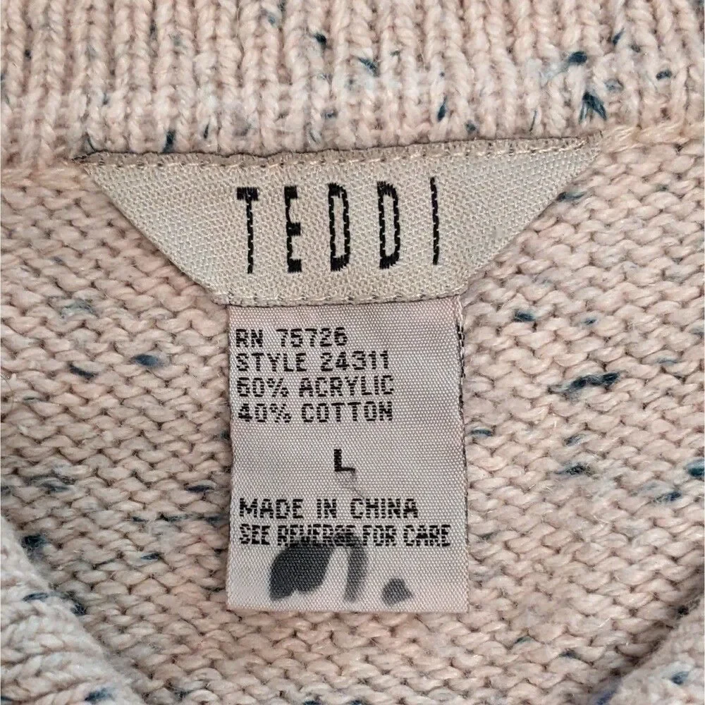 Vintage Cardigan Teacher Academia Grandma Literary Embroidery Cottagecore L
